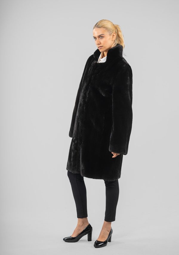 Black Mink Fur Semicoat
