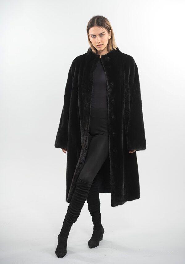 Black Mink Fur Coat