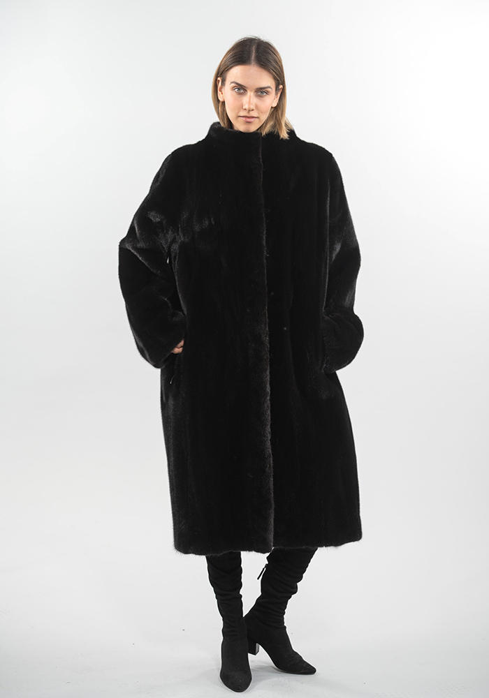 Black Mink Fur Coat