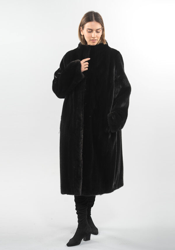 Black Mink Fur Coat